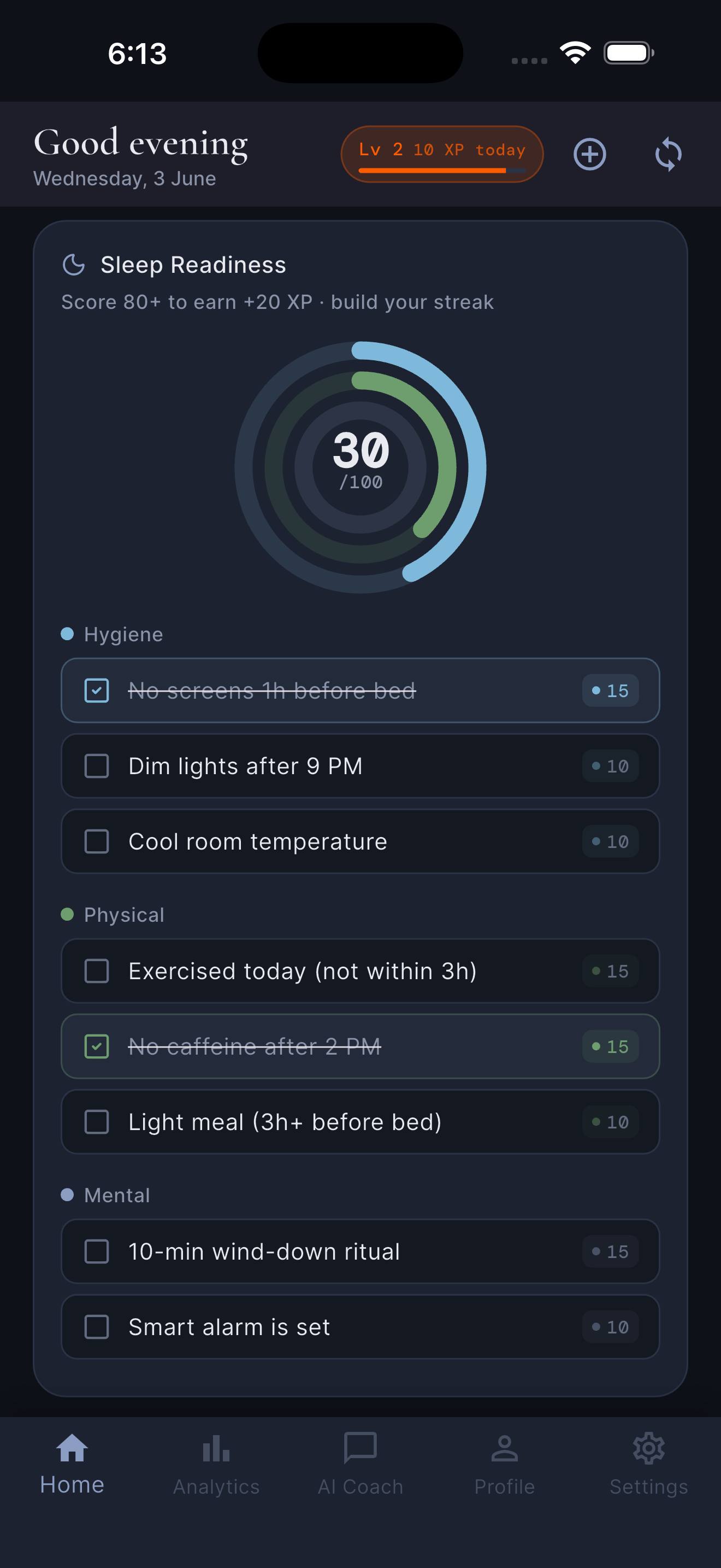 Construye tu Ritual Diario - DreamIQ